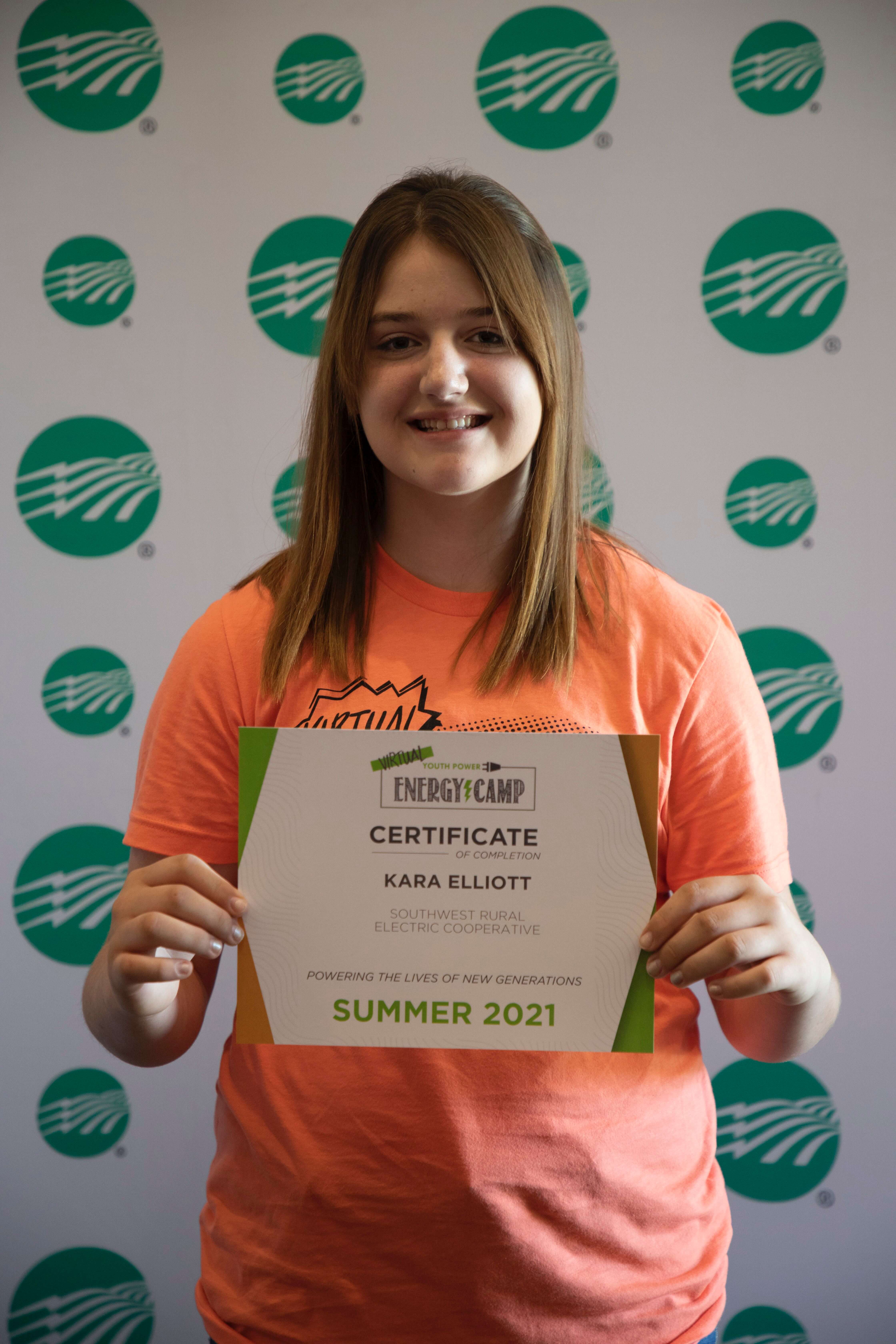 Kara Elliott, OK Energy Camp Winner